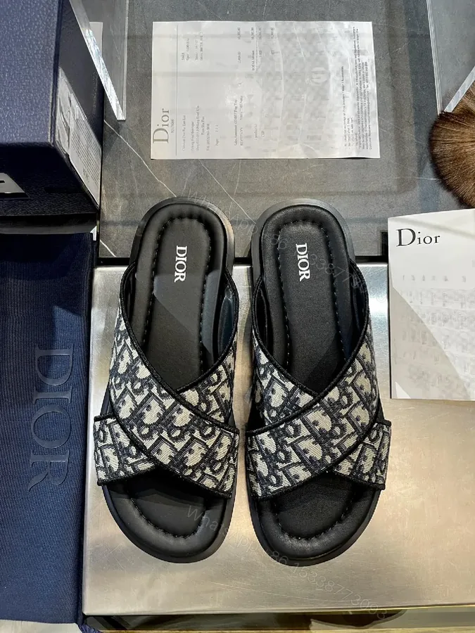 View 1 of Patterned Luxury Sandals - jacquard, comfort, slide