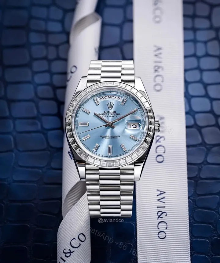 View 1 of Rolex Day-Date Platinum – Blue Diamond Dial