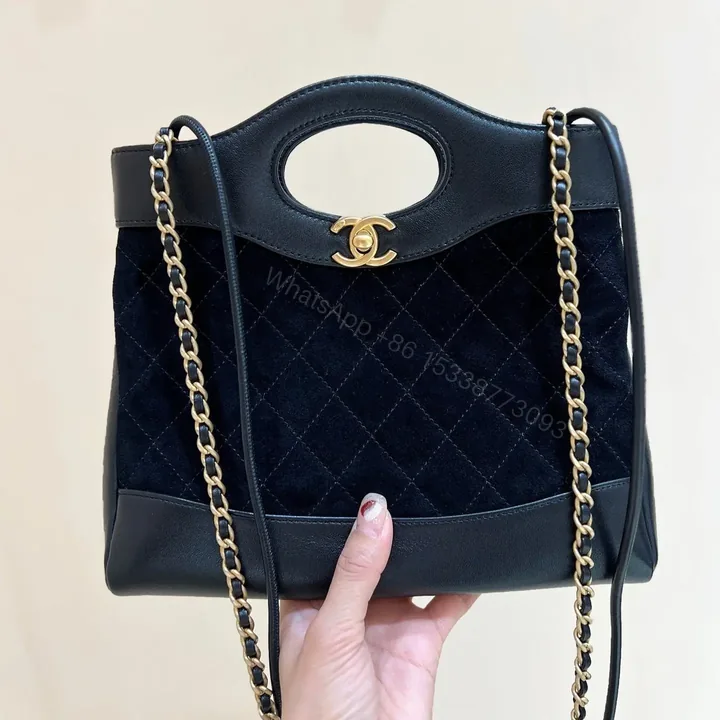 View 1 of Chanel Mini Quilted Suede and Lambskin 31 Shopping Bag.