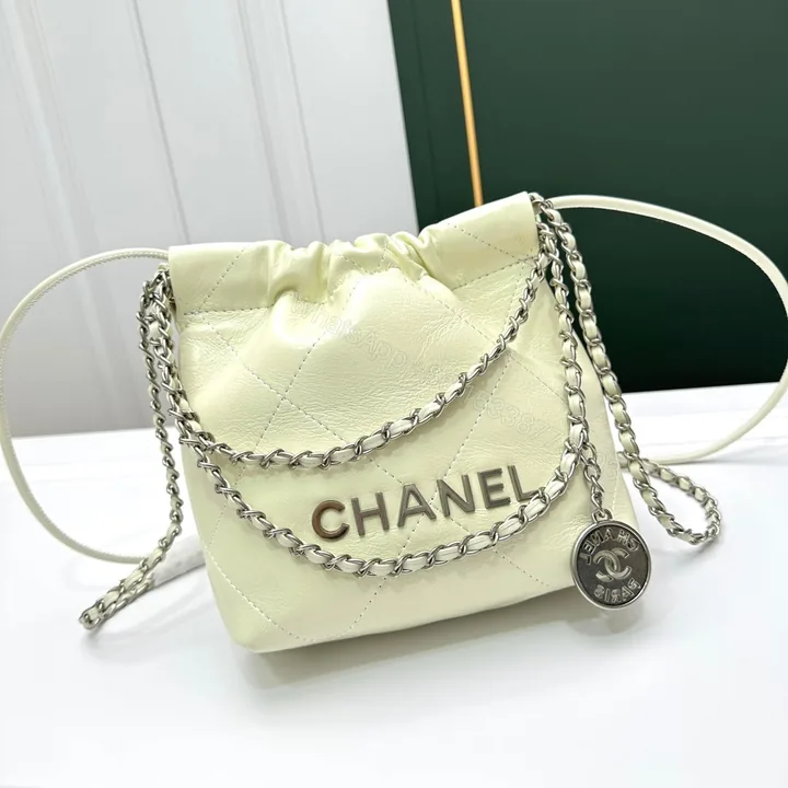 View 1 of Chanel 22 Mini Handbag Light Yellow
