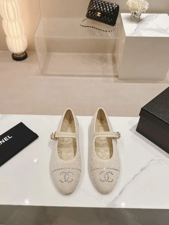 View 1 of Soft Knit Mary Janes with Crest Detailing Flats