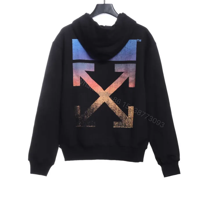 View 1 of Off-White Purple Gradient Colorful Hoodie