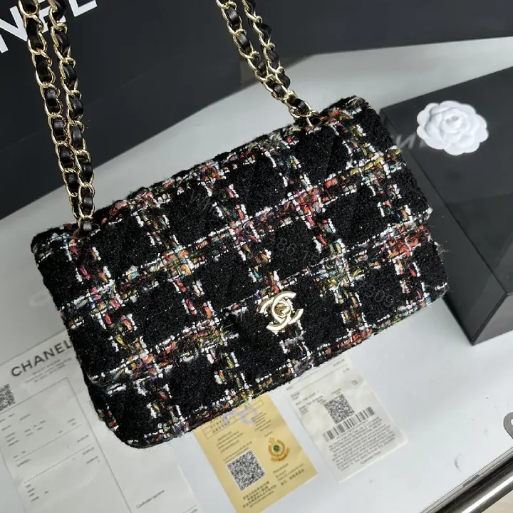 View 1 of Tweed Bouclé Handbag: Textured Luxury, Everyday Sophistication