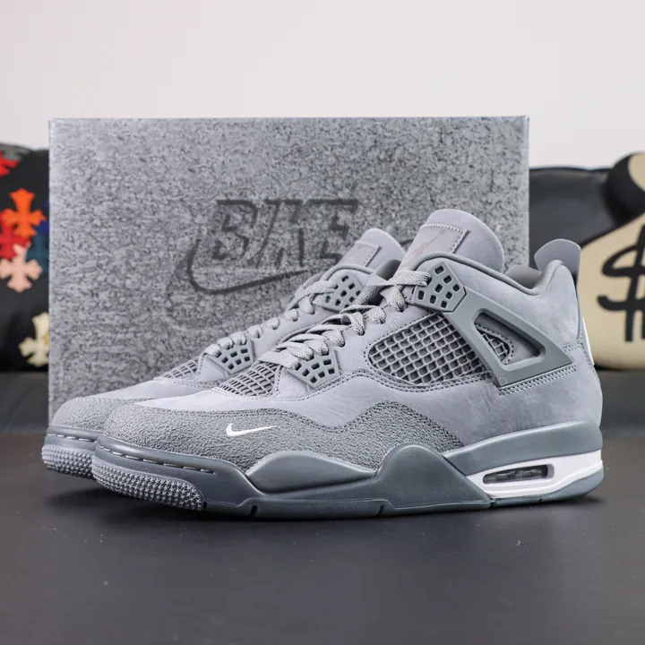 View 1 of Air Jordan 4 Retro Nigel Sylvester Brick by Brick Grey Reps