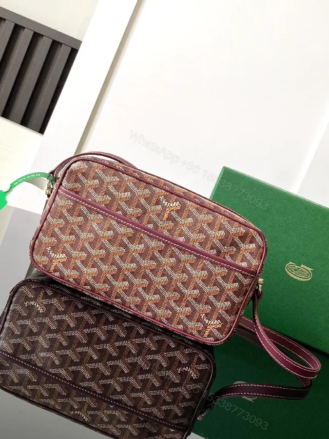 View 1 of Burgundy Monogram Crossbody: Structured, Luxe, Compact