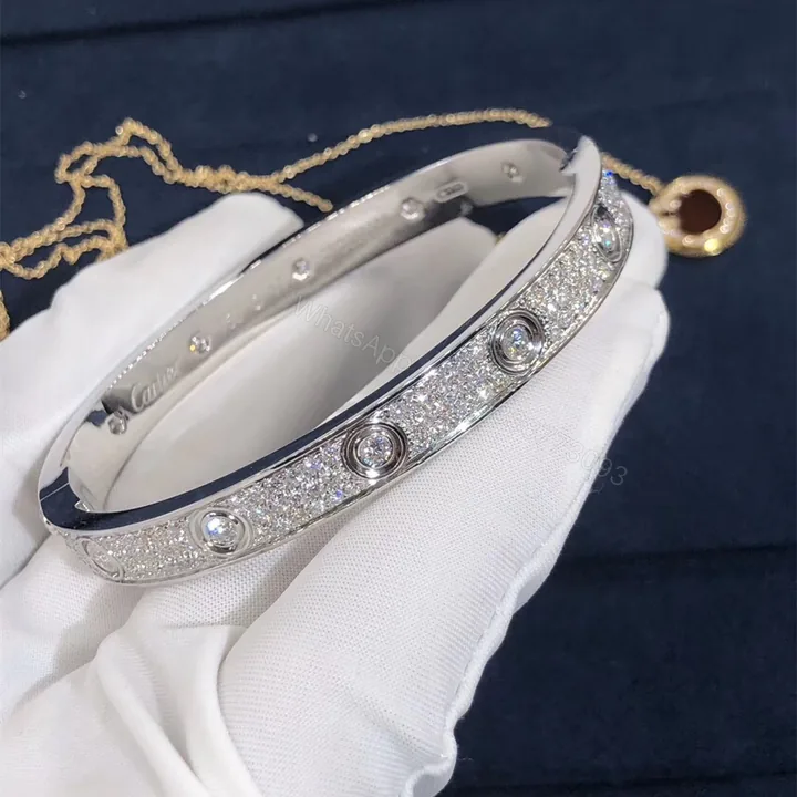 View 1 of Cartier Love Bracelet, full paved diamonds