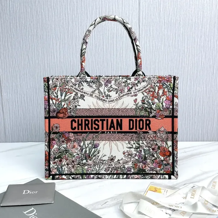 View 1 of Vibrant Floral Canvas Tote: Luxury Everyday Carry-All