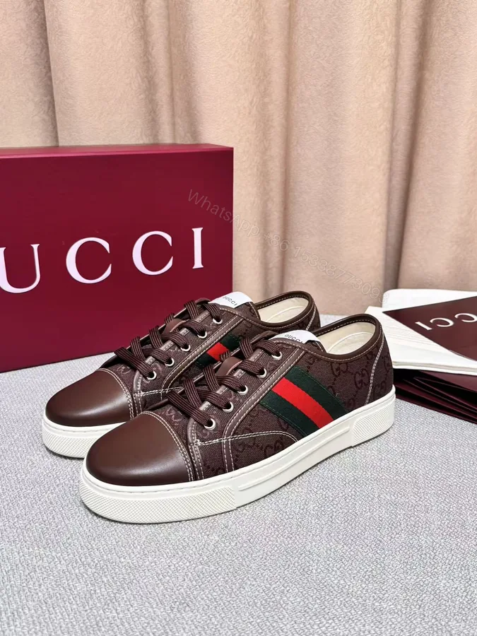 View 1 of GUCCI 原單 男款 GG壓紋低筒休閒鞋 復古時尚款