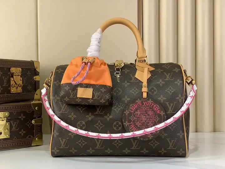 View 1 of Statement Monogram Satchel: Bold Texture & Practical Luxury