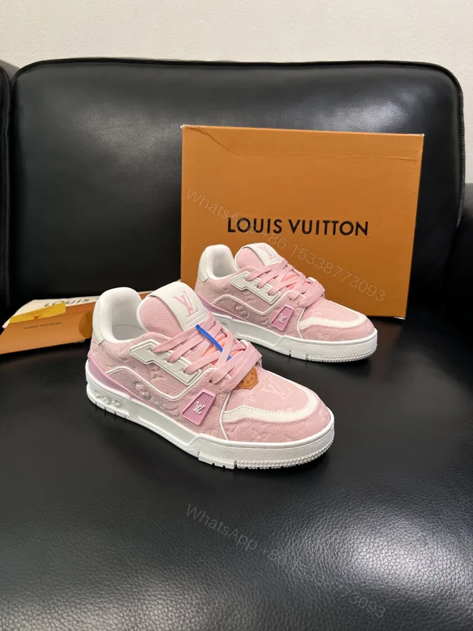 View 1 of LV一比一 Trainer 粉色Monogram牛仔布精品休閒運動鞋