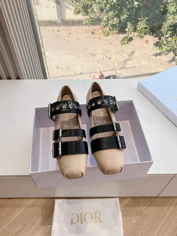 View 1 of Structured Leather Sandals â€” Dior Straps, Signature Hardware, Luxe Comfort
