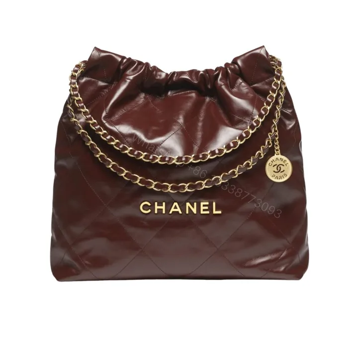 View 1 of Chanel 22 Large Handbag Dark Brown 41Cm
