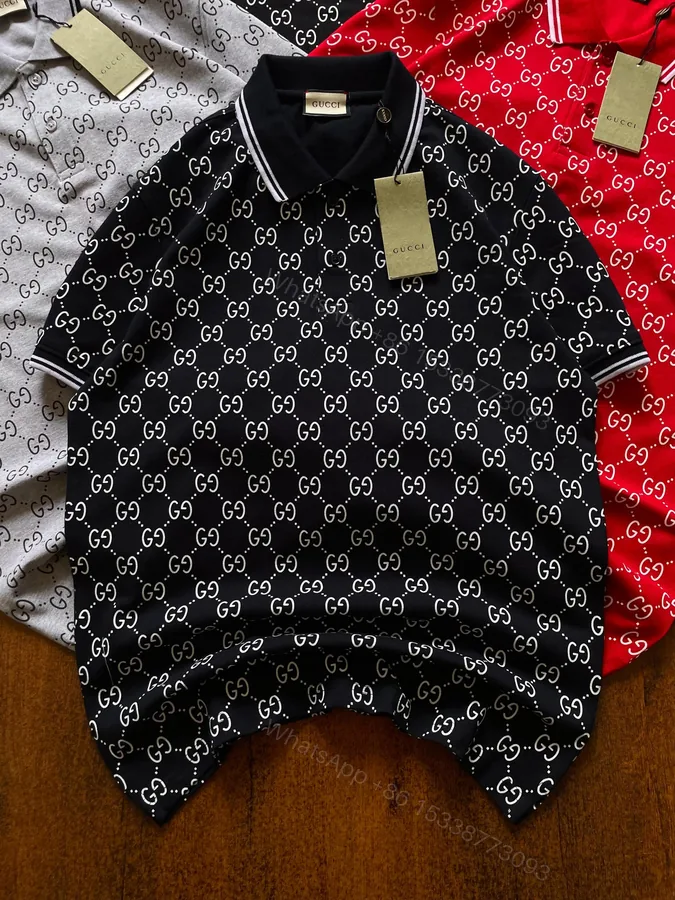 View 1 of FIRST COPY GUCCI IMPORTED COLLAR SUMMER WEAR T-SHIRT