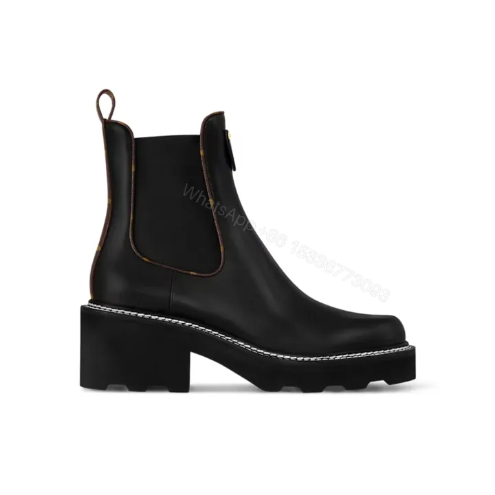 View 1 of LOUIS VUITTON LV BEAUBOURG ANKLE BOOTS CALF BLACK 1A8949