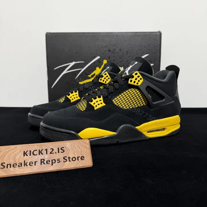 View 1 of Air Jordan 4 Retro Yellow Thunder 2023 Reps