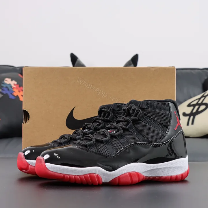 View 1 of Air Jordan 11 Retro Playoffs Bred Replica