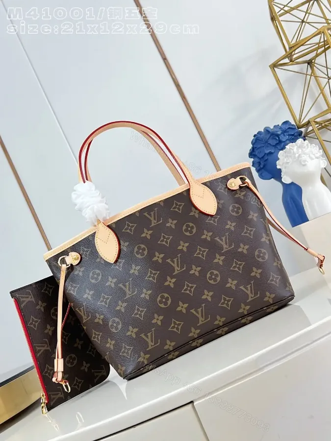 View 1 of Monogram Tote Set: Classic Luxury, Structured & Versatile