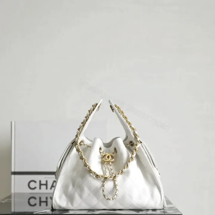 View 1 of 高仿Chanel*25S系列AS5293小牛皮腋下單肩包小號白色免檢版