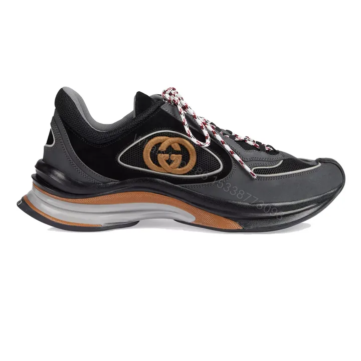 View 1 of GUCCI RUN TRAINER SNEAKERS IN BLACK AND GREY – GC159