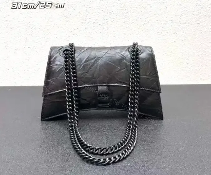 View 1 of Design Medium Leather Crush Shoulder Bag – Dubai Fashion LUX