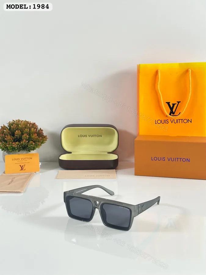 View 1 of Louis Vuitton Square Black Sunglasses 1984 Plastic