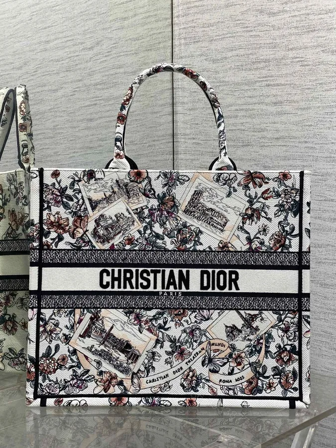 View 1 of Dior 一比一Book Tote大號城市風景刺繡包 世界風主題旅遊系列