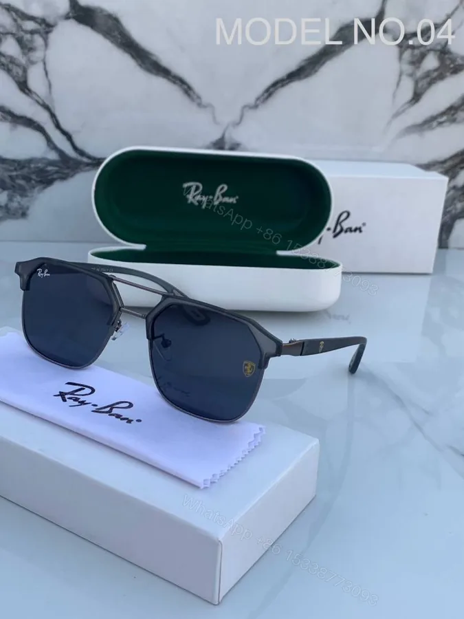 View 1 of First Copy Rayban 04 Lite Grey Black Sunglasses