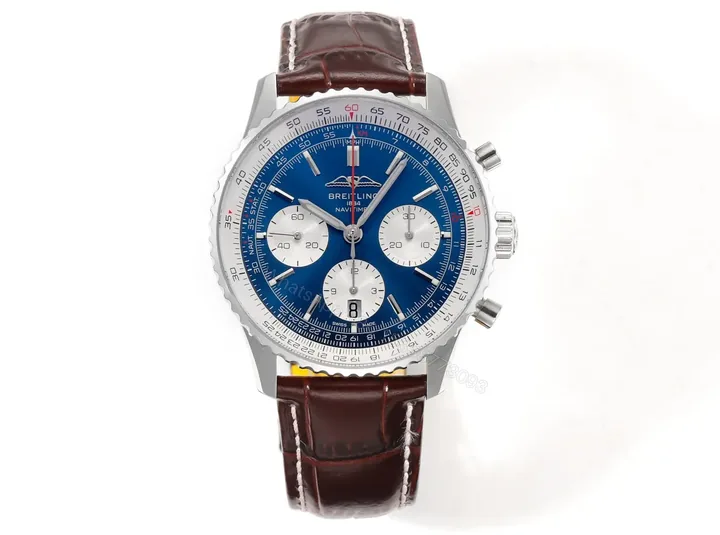 View 1 of Breitling Navitimer B01 Chronograph 43 Stainless Steel Luxembourg AB01382D1C1P1