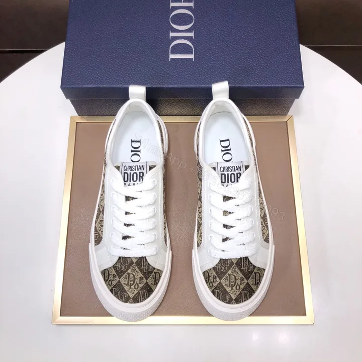 View 1 of Dior 一比一白色老花低幫運動鞋 百搭休閒板鞋