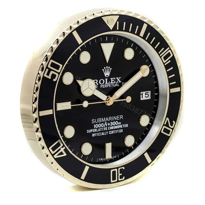 View 1 of ROLEX WALL CLOCK – SUBMARINER GOLD