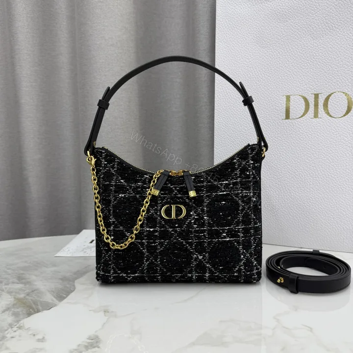 View 1 of Dior一比一CD黑色小托特包 短提把金鍊拼接款 女用上班包