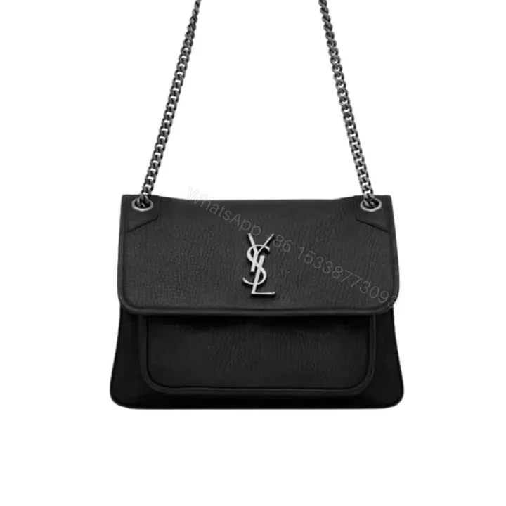 View 1 of Saint Laurent Niki Vintage Medium In Grained Black 28Cm 633178Aacia1000