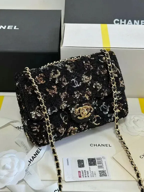 View 1 of Glam Spark Sequin-Texture Compact Shoulder Bag