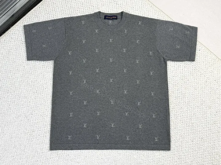View 1 of Charcoal Knit Crewneck Sweater: Subtle Logo Texture, All-Season Comfort