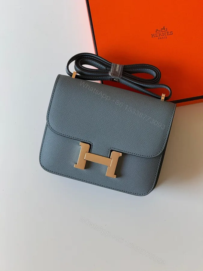 View 1 of Hermès Constance 18 bag in Gris Meyer Epsom leather