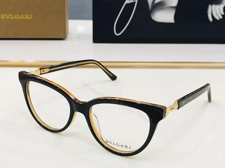 View 1 of Bold BVLGARI Cat-Eye Eyewear: Two-Tone Luxury Frames