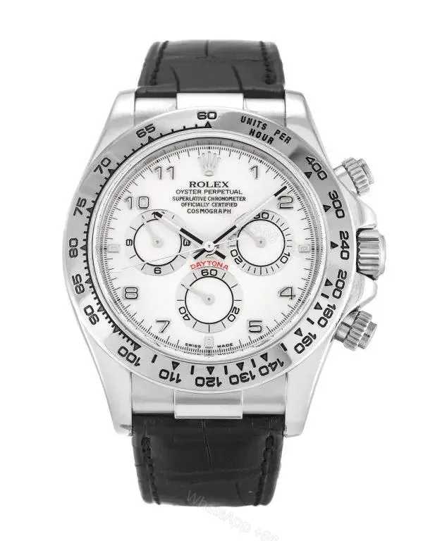 View 1 of Rolex Daytona Replica with Leather Band