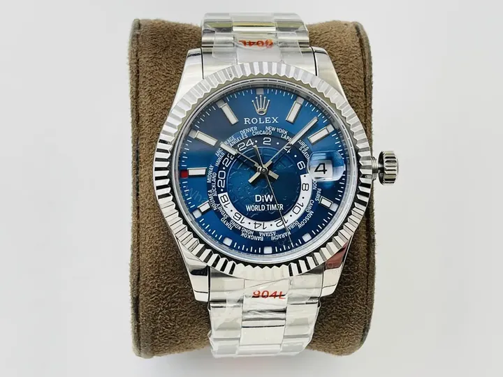 View 1 of Rolex Sky-Dweller Stainless Steel White Gold Blue Dial Oyster Bracelet 42mm RLX-SKY-SS-WG-BLU42-OYS