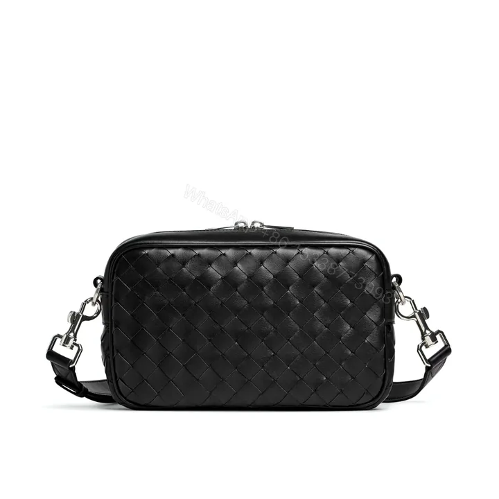 View 1 of Bottega Veneta Small Intrecciato Camera Bag Black 24Cm 755923V2HL18803