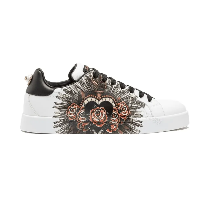 View 1 of DOLCE & GABBANA PRINTED CALFSKIN PORTOFINO SNEAKERS – DG5