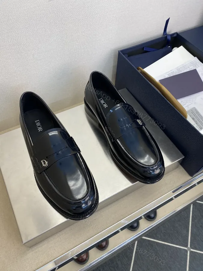 View 1 of Polished Leather Loafers - Iconic Hardware, All-Day Comfort