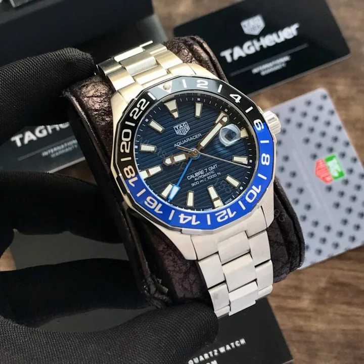 View 1 of Tag Heuer Aquaracer GMT Calibre 7 Blue Dial Automatic 40mm