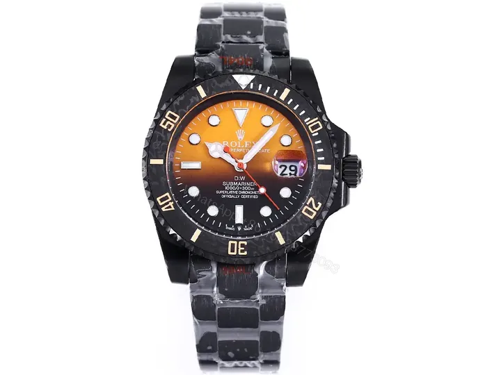 View 1 of 3A Factory Clean Factory ROLEX DIW Submariner PARAKEET Black Gradient