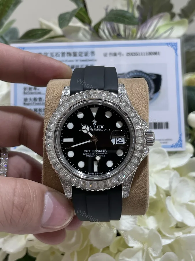 View 1 of Rolex Yacht-Master 精钢黑盘男士机械腕表 一比一复刻