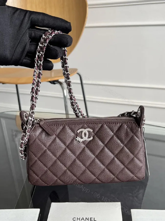 View 1 of Quilted Leather Shoulder Bag: Chic, Versatile Luxury Bag