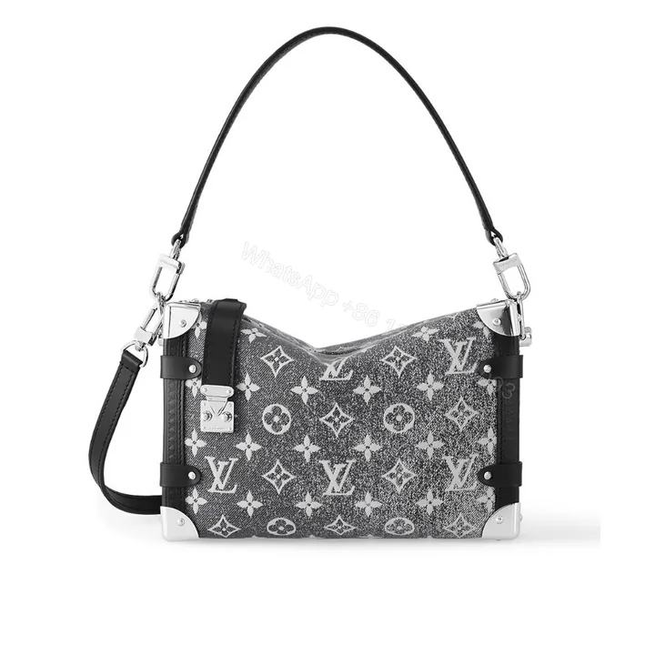 View 1 of Louis Vuitton MM Side Trunk Bag Denim Gray 23Cm M21460