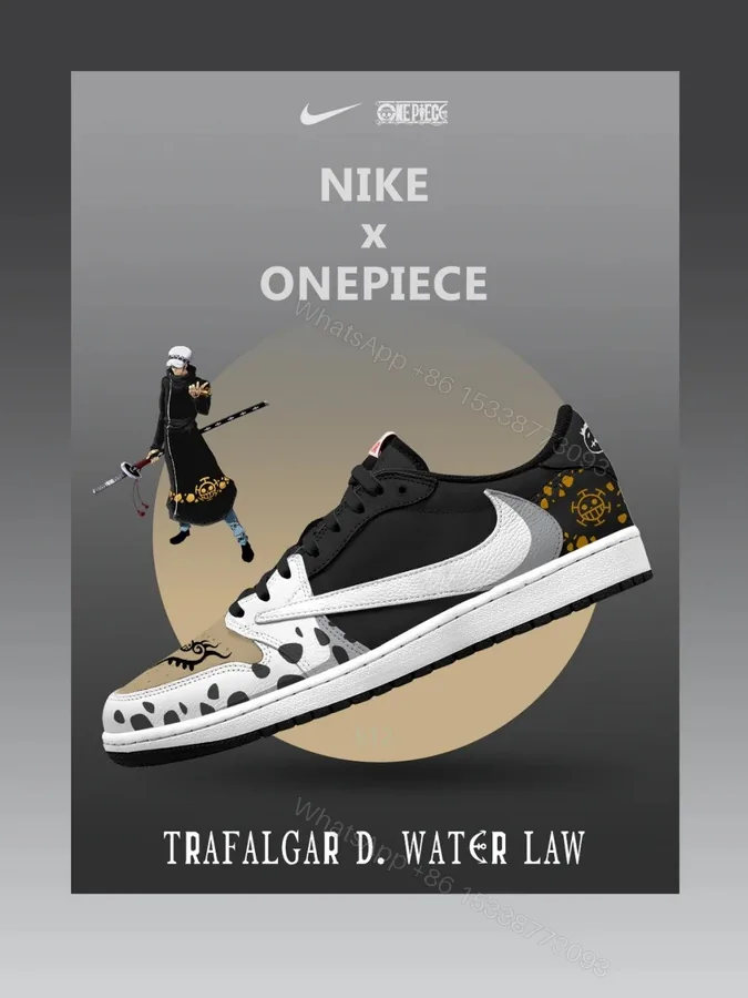 View 1 of Trafalgar D. Water Law V.2 Custom TS Low Jordan 1