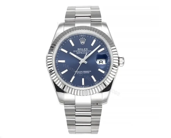 View 1 of VS Factory Clean Factory JVS Rolex Datejust Blue Fluted Silver