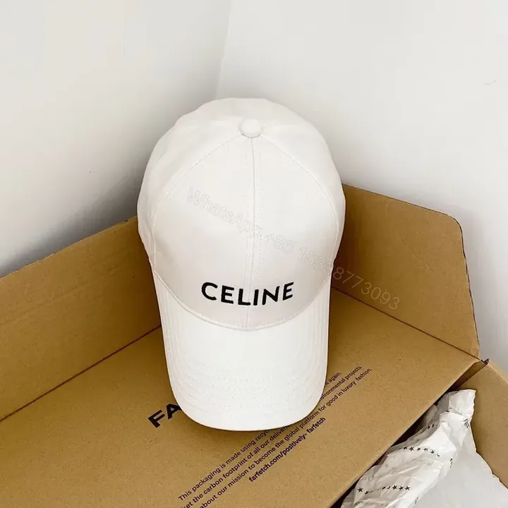 View 1 of Celine-Inspired Cap: Minimal Luxury Cotton Baseball Hat