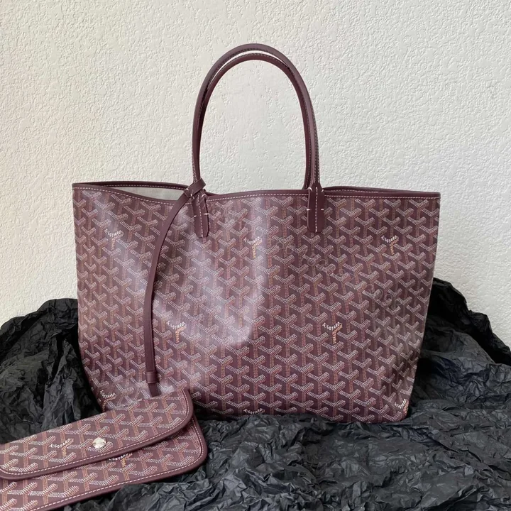 View 1 of 高仿Goyard*STLOUIF滿印Tote購物袋朱紅中號免檢版